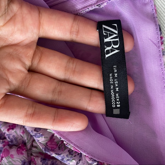 Zara printed draped short bodycon dress M - Picture 8 of 11